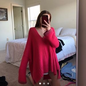 hot pink sweater